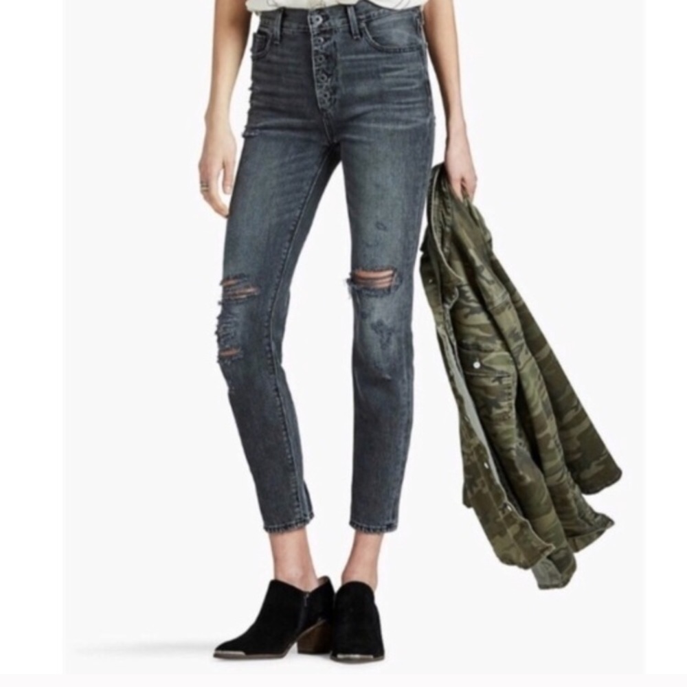 LB Bridgette Skinny- Distressed Blk Denim